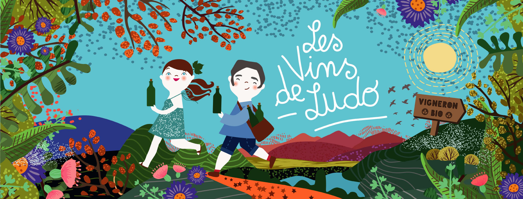 Bannière illustrative Les Vins de Ludo - Paysage et vignerons