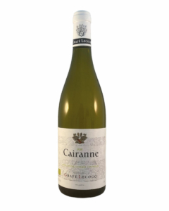 Bouteille de Cairanne blanc du Domaine Grafé Lecocq